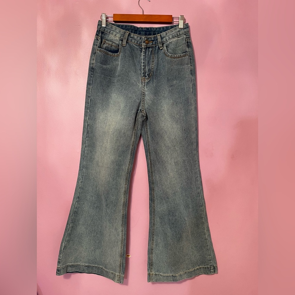 Stylish Blue Flare Women's Jeans